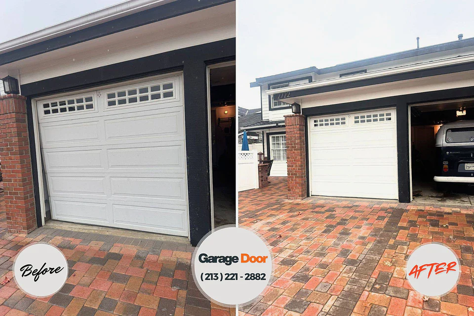 Before and after: garage door repair Eastman, GA
